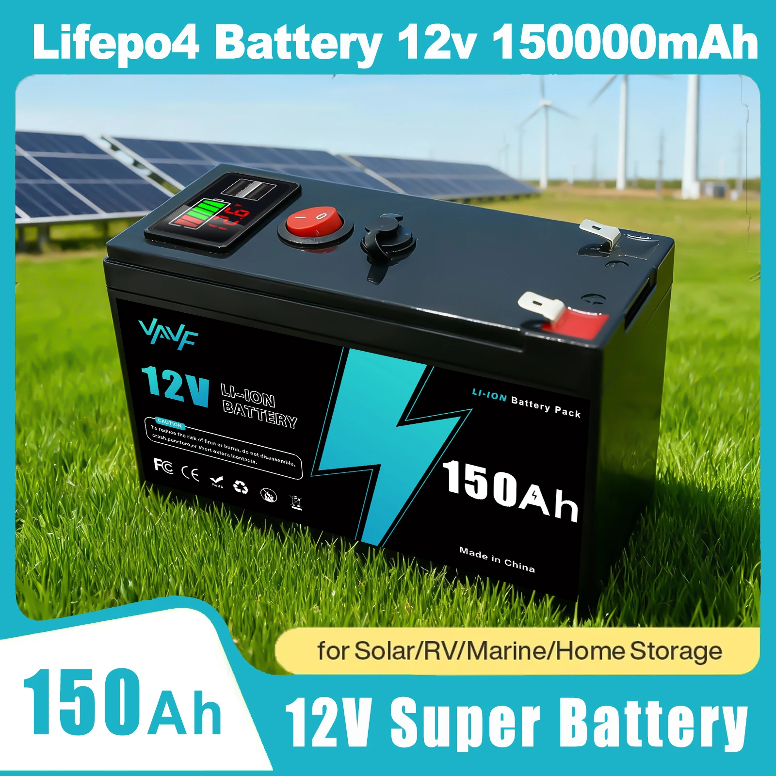 Литиевая аккумуляторная батарея LiFePO4 глубиной 4000+ циклов 12 В, 150 Ач для освещения Силовые колеса, солнечная/ветровая мощность, небольшой ИБП
Литиевая аккумуляторная батарея LiFePO4 глубиной 4000+ циклов 12 В, 150 Ач для освещения Силовые колеса, солнечная/ветровая мощность, небольшой ИБП