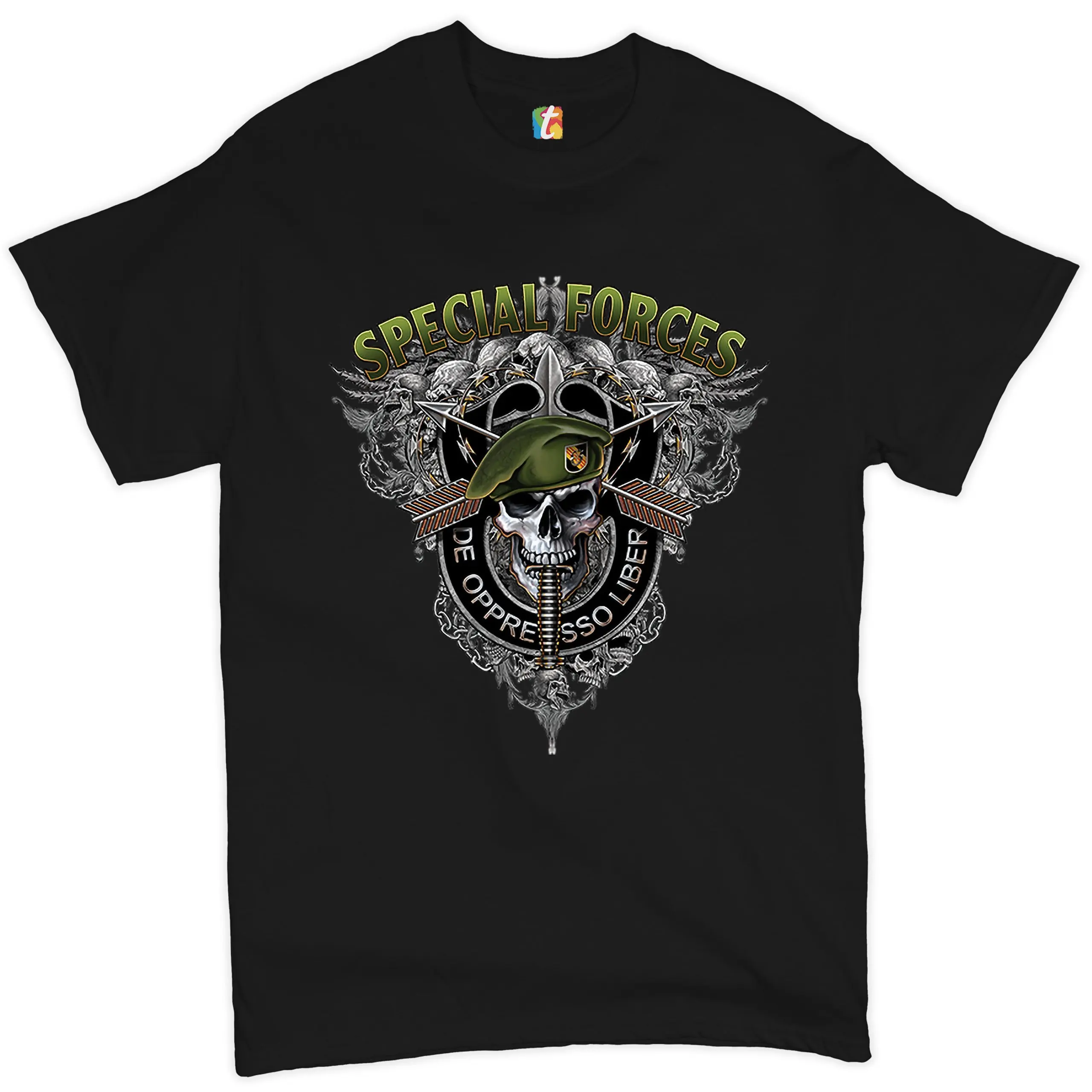 Special Forces De Oppresso Liber T-shirt US Military Green Berets Men's Tee
Special Forces De Oppresso Liber T-shirt US Military Green Berets Men's Tee