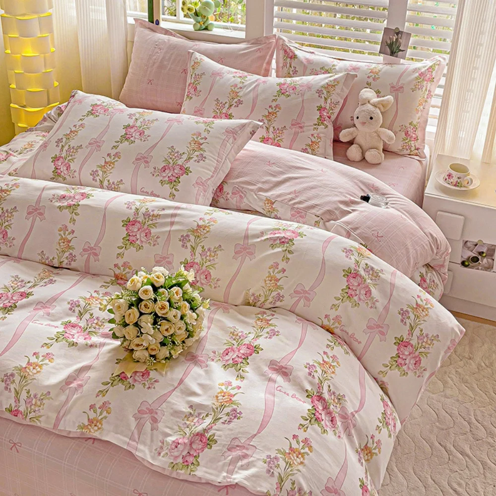 100% Cotton Skin-friendly Four Piece Set Soft Duvet Cover Set Single Couple Flower Printed Comforter Bedding Set for Adults Kids
100% Cotton Skin-friendly Four Piece Set Soft Duvet Cover Set Single Couple Flower Printed Comforter Bedding Set for Adults Kids