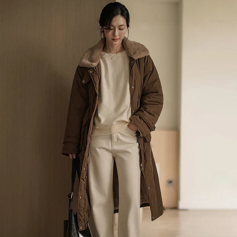 Ele Women's Mid-Length Cotton Jaet 2025 Winter New Sle Loose Fit Rabbit Fur Collar Korean Sle Commute Pure Color
Ele Women's Mid-Length Cotton Jaet 2025 Winter New Sle Loose Fit Rabbit Fur Collar Korean Sle Commute Pure Color