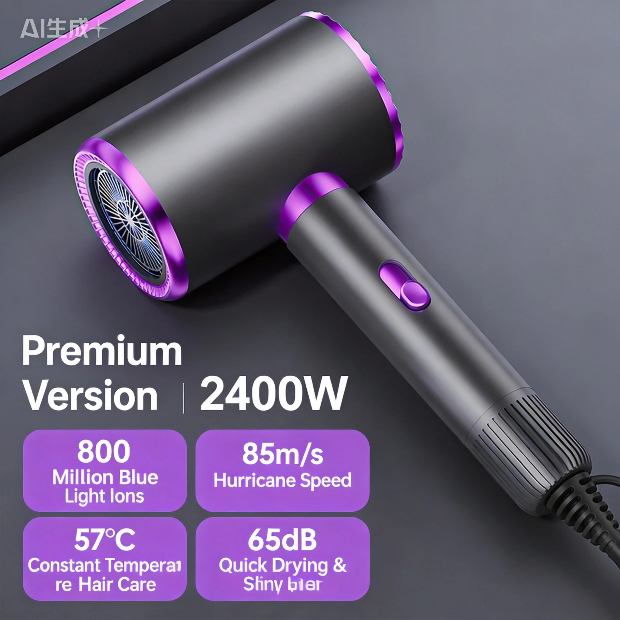 2000W Big Power Travel Hair Dryer Blow Dryer with Constant Temperature 3 Heat Settings 1 Speed Setting Compact for Easy Pack
2000W Big Power Travel Hair Dryer Blow Dryer with Constant Temperature 3 Heat Settings 1 Speed Setting Compact for Easy Pack