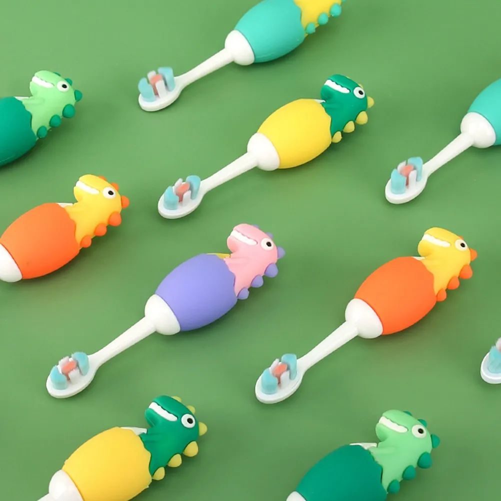 Cartoon Dinosaur Kids Toothbrush Silicone Bristles for Baby Oral Care Tongue Teeth Cleaning Portable Lightweight Children
Cartoon Dinosaur Kids Toothbrush Silicone Bristles for Baby Oral Care Tongue Teeth Cleaning Portable Lightweight Children