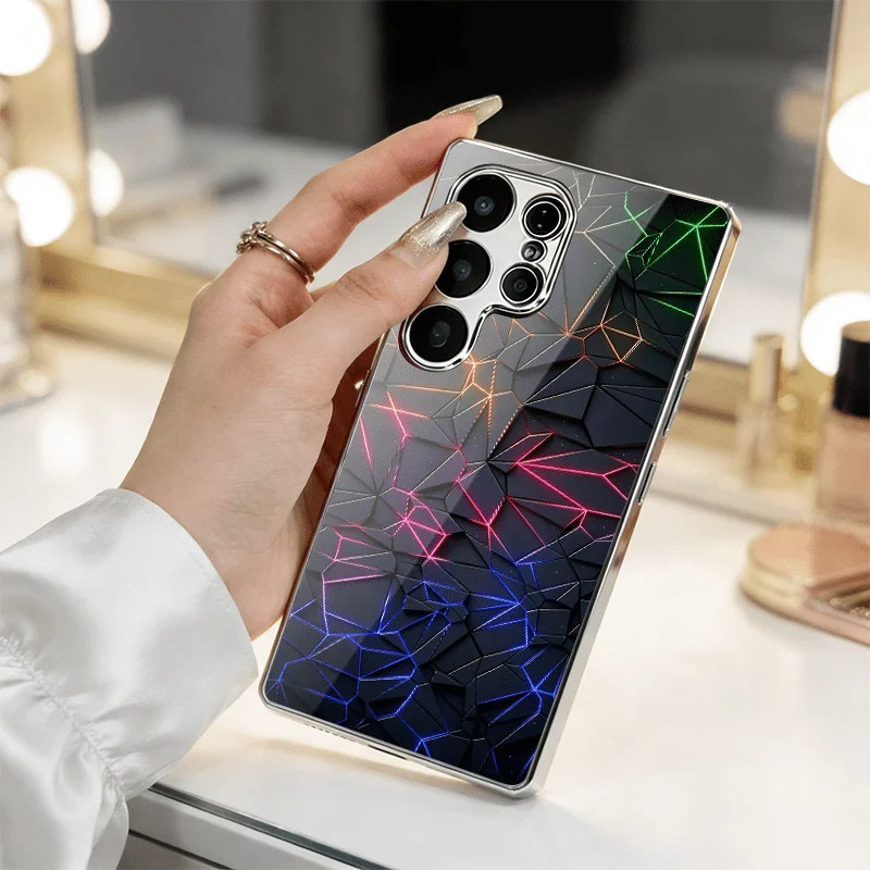 Colorful geometric pattern electroplated glass phone case, suitable for Samsung S26/S25/S24/S23/S22/S21/S20 and other models.
Colorful geometric pattern electroplated glass phone case, suitable for Samsung S26/S25/S24/S23/S22/S21/S20 and other models.