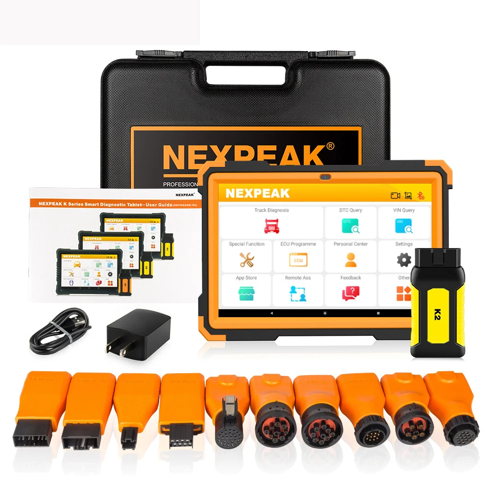 NEXPEAK K2 24V Heavy Truck Diagnostic Tool Bluetooth All System OBD2 Code Reader DPF Oil EPB Reset OBD 2 Diesel Trucks Scanner
NEXPEAK K2 24V Heavy Truck Diagnostic Tool Bluetooth All System OBD2 Code Reader DPF Oil EPB Reset OBD 2 Diesel Trucks Scanner