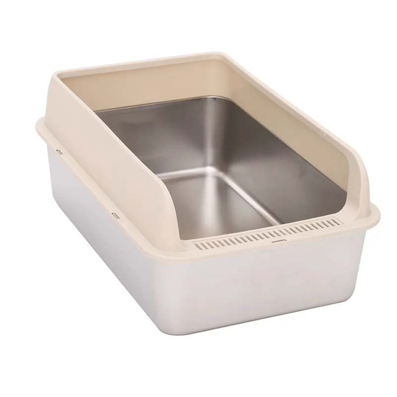 Stainless Steel Cat Litter Box Semi-closed Splash-proof Cat Sandbox Easy Cleaning Cats Toilet High Load-bearing Pet Toilets
Stainless Steel Cat Litter Box Semi-closed Splash-proof Cat Sandbox Easy Cleaning Cats Toilet High Load-bearing Pet Toilets
