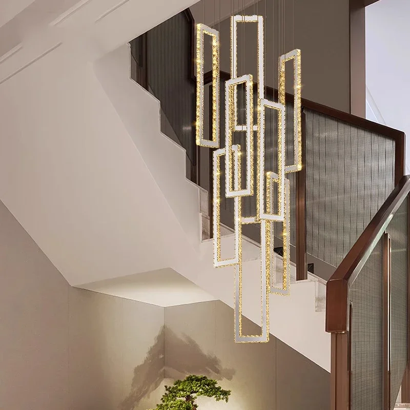 Modern Home Decoration Gold Crystal Chandelier for Living Room Stair Hotel Villa Hall Pendant Lights Interior Hanging Lighting
Modern Home Decoration Gold Crystal Chandelier for Living Room Stair Hotel Villa Hall Pendant Lights Interior Hanging Lighting