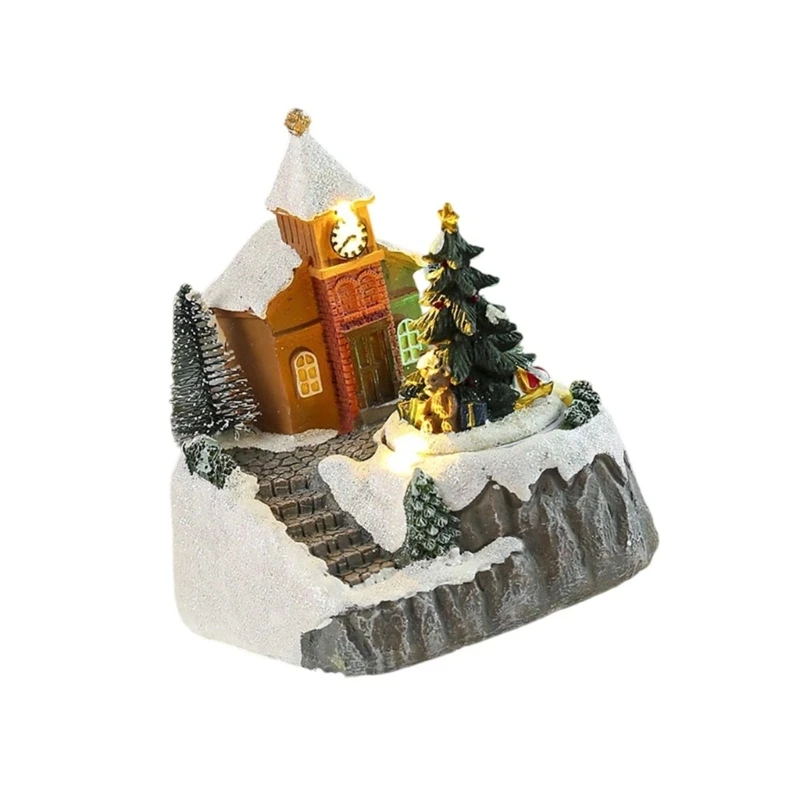 Christmas Decoration For Tabletop Display Resin Music Box Snow House Desk Ornament with LED Light Gift for Kids
Christmas Decoration For Tabletop Display Resin Music Box Snow House Desk Ornament with LED Light Gift for Kids