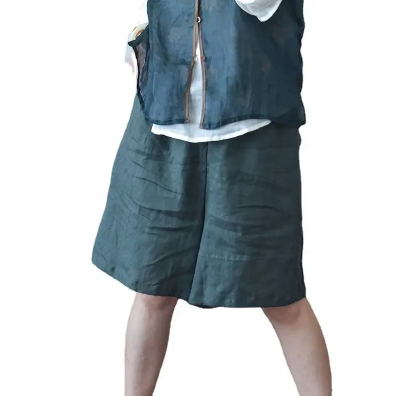 Women's Linen Cotton Elastic Waist Shorts Casual Loose High Waist Summer Culottes
Women's Linen Cotton Elastic Waist Shorts Casual Loose High Waist Summer Culottes