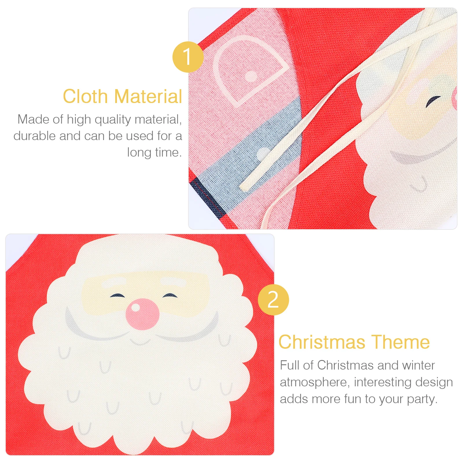 Christmas Apron Santa Claus Theme Red Adjustable Costume Kitchen Use Party Supplies Cloth Material Comfortable
Christmas Apron Santa Claus Theme Red Adjustable Costume Kitchen Use Party Supplies Cloth Material Comfortable
