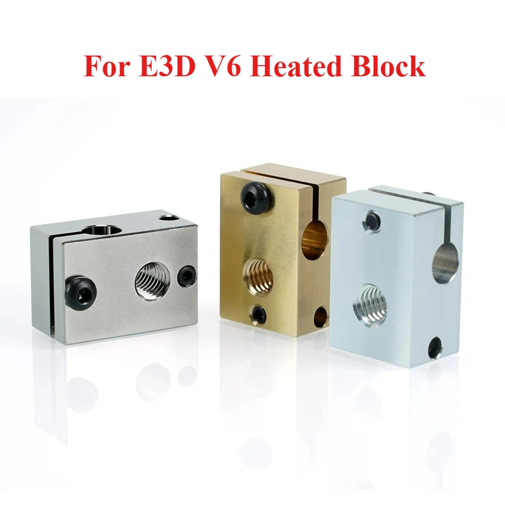 1Pc E3D V6 Heated Block Aluminum Brass Plated Copper for PT100 E3D V6 Heating Blocks Extruder J-head Hotend 3D Printer Parts
1Pc E3D V6 Heated Block Aluminum Brass Plated Copper for PT100 E3D V6 Heating Blocks Extruder J-head Hotend 3D Printer Parts