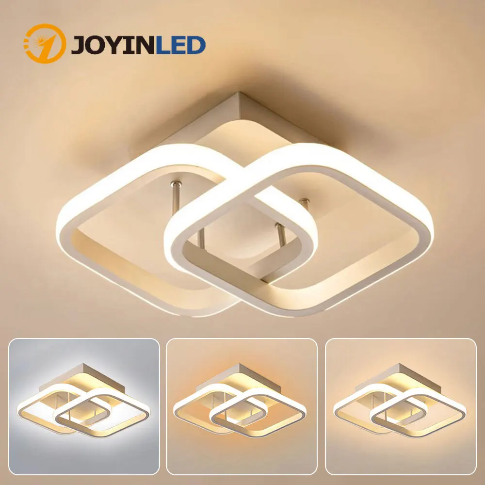 Modern Square Chandeliers White / Black LED Ceiling Lights Hallway Balcony Aisle Porch 3 Color Temperature Ceiling Lamp Fixtures
Modern Square Chandeliers White / Black LED Ceiling Lights Hallway Balcony Aisle Porch 3 Color Temperature Ceiling Lamp Fixtures