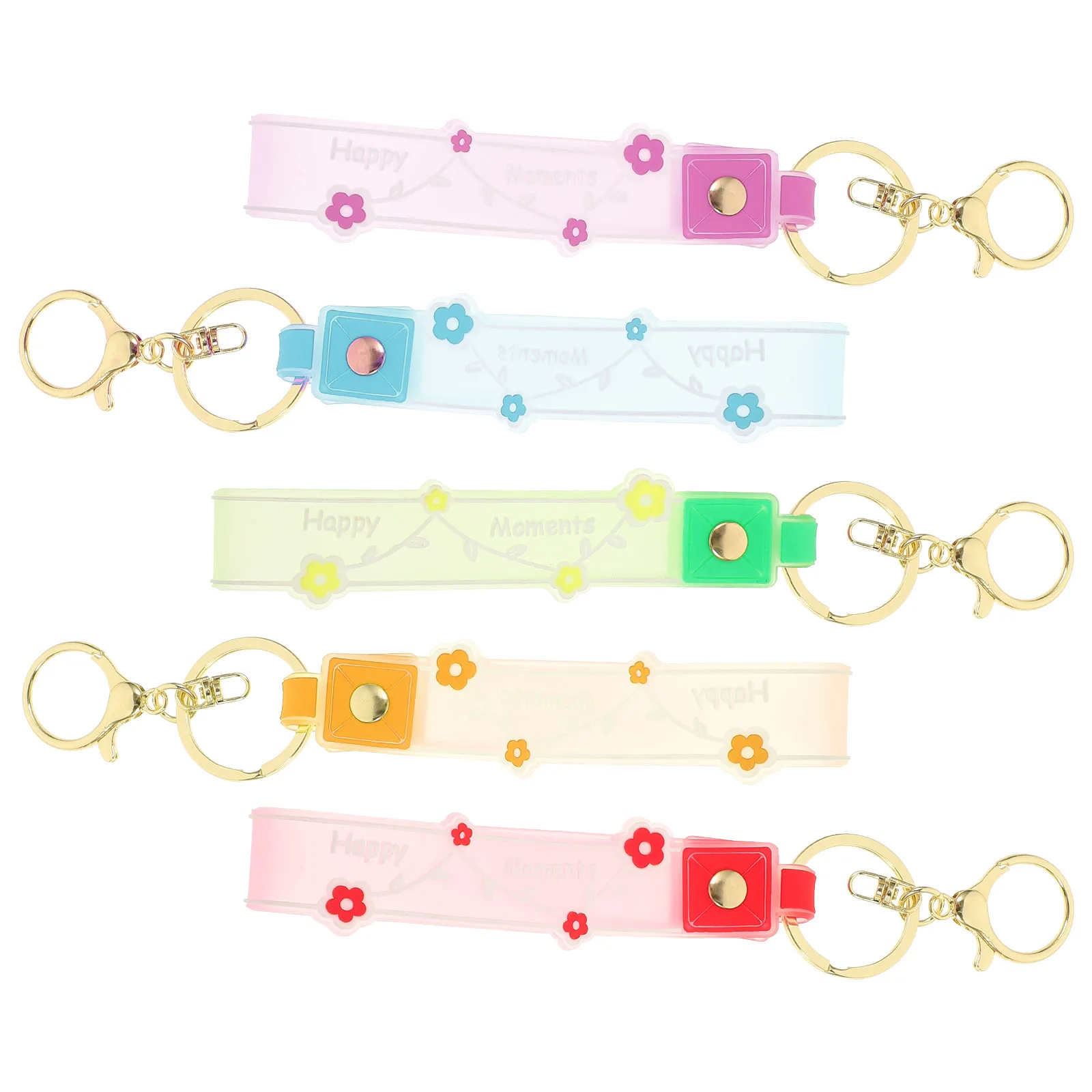 5 Pcs Colorful Keychains H Strap Wristb s Silicone Bracelets Yellow Red Blue Green Purple Keyring Decor Accessories 
5 Pcs Colorful Keychains H Strap Wristb s Silicone Bracelets Yellow Red Blue Green Purple Keyring Decor Accessories