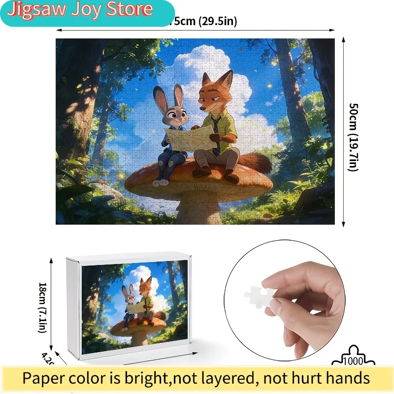 Пазл-постер 1000 деталей Disney Zootopia: Джуди Хоппс и Ник Вайлд | Идеально подходит для семейного досуга, головоломка для взрослых, подарок на день рождения
Пазл-постер 1000 деталей Disney Zootopia: Джуди Хоппс и Ник Вайлд | Идеально подходит для семейного досуга, головоломка для взрослых, подарок на день рождения