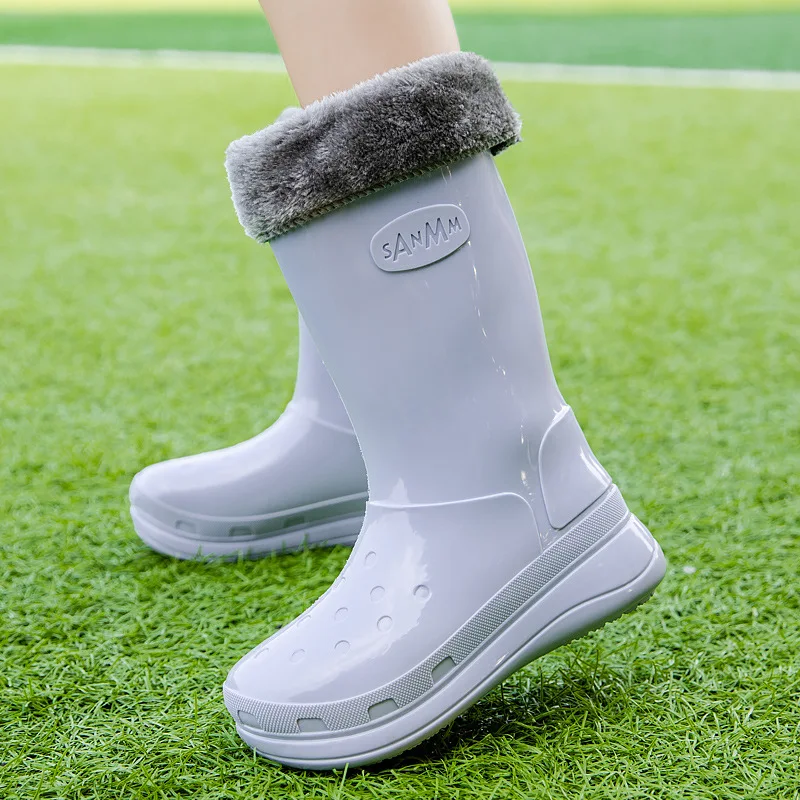 Spring New Women Thick Sole Round Toe Heightening PVC Work Boots Rubber Waterproof Non-slip Rain Boots Women's Rain Boots 36-41
Spring New Women Thick Sole Round Toe Heightening PVC Work Boots Rubber Waterproof Non-slip Rain Boots Women's Rain Boots 36-41