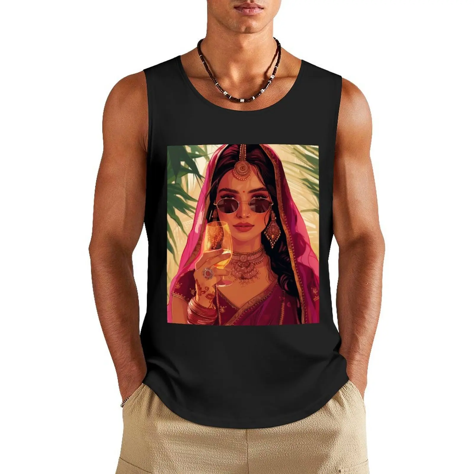 Modern Indian Woman Drinking Art Tank Top sleeveless plain t-shirt gym clothes for man
Modern Indian Woman Drinking Art Tank Top sleeveless plain t-shirt gym clothes for man