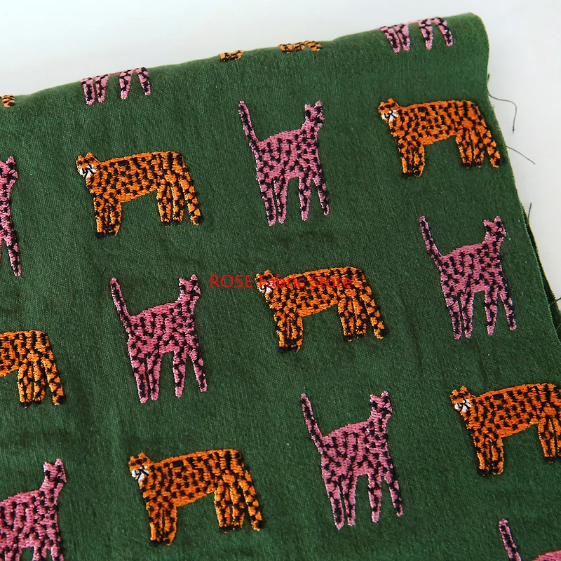 Cartoon Jungle Iittle Leopard Embroidery Thick Iinen Cotton Fabric For blouse, tops, costumes design, Pattern Handmade DIY
Cartoon Jungle Iittle Leopard Embroidery Thick Iinen Cotton Fabric For blouse, tops, costumes design, Pattern Handmade DIY