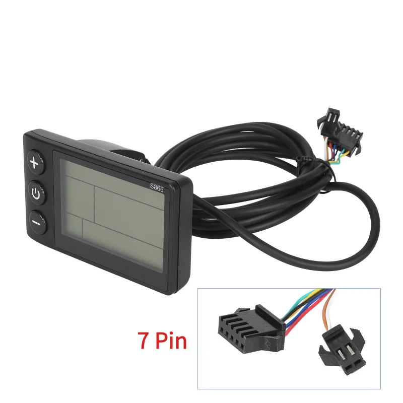 7 Pin Plug S866 LCD Display Meter For Electric Bike Scooter High Definition Backlit Replacement Part
7 Pin Plug S866 LCD Display Meter For Electric Bike Scooter High Definition Backlit Replacement Part