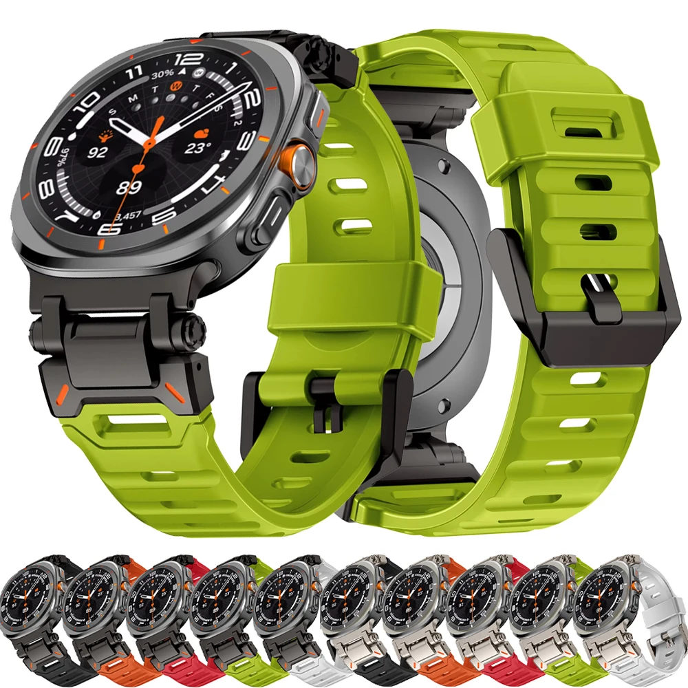 Luxury Fluororubber Luminous Strap for Samsung Galaxy Ultra 47mm FKM Metal Connector Band for Galaxy Watch 7 Ultra 47mm Bracelet
Luxury Fluororubber Luminous Strap for Samsung Galaxy Ultra 47mm FKM Metal Connector Band for Galaxy Watch 7 Ultra 47mm Bracelet