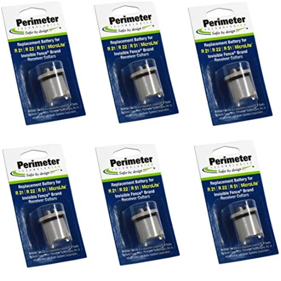 Six Pack Dog Fence Batteries for Invisible Fence R21 or R51 Receiver Collars: lithium black long-lasting power
Six Pack Dog Fence Batteries for Invisible Fence R21 or R51 Receiver Collars: lithium black long-lasting power