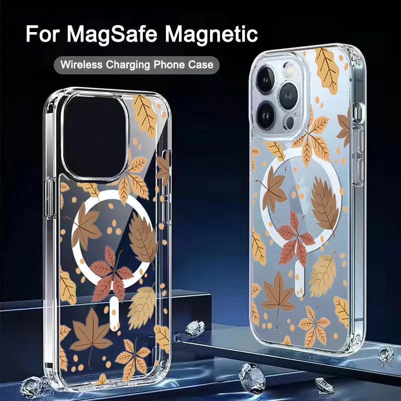 Retro Maple Leaf Pattern Magnetic Magsafe Transparent Phone Case For iPhone 16 15 14 13 12 11 Pro Max 15 14 Plus 15 16Pro Fundas
Retro Maple Leaf Pattern Magnetic Magsafe Transparent Phone Case For iPhone 16 15 14 13 12 11 Pro Max 15 14 Plus 15 16Pro Fundas