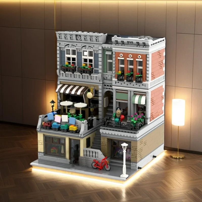 NEW 4418PCS MOC Street View Store Model Custom Building Blocks Architecture DIY Assembly Display Gift Collectible Building Set
NEW 4418PCS MOC Street View Store Model Custom Building Blocks Architecture DIY Assembly Display Gift Collectible Building Set