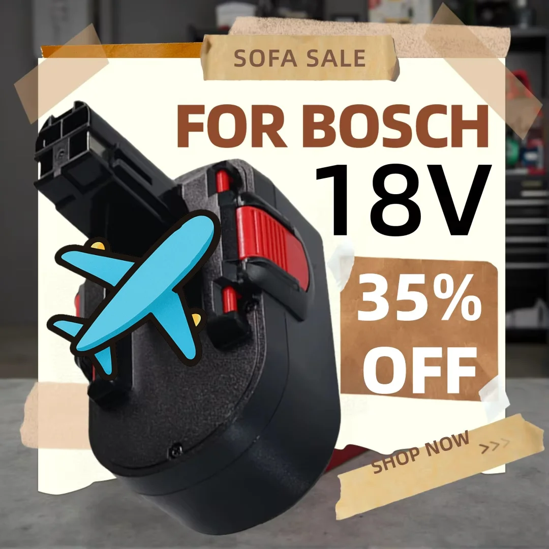For Bosch 18V 4.8/6.8/9.8Ah BAT025 Rechargeable Battery Ni-MH Power Tools Bateria For Drill GSB 18 VE-2,PSR 18VE,BAT026
For Bosch 18V 4.8/6.8/9.8Ah BAT025 Rechargeable Battery Ni-MH Power Tools Bateria For Drill GSB 18 VE-2,PSR 18VE,BAT026
