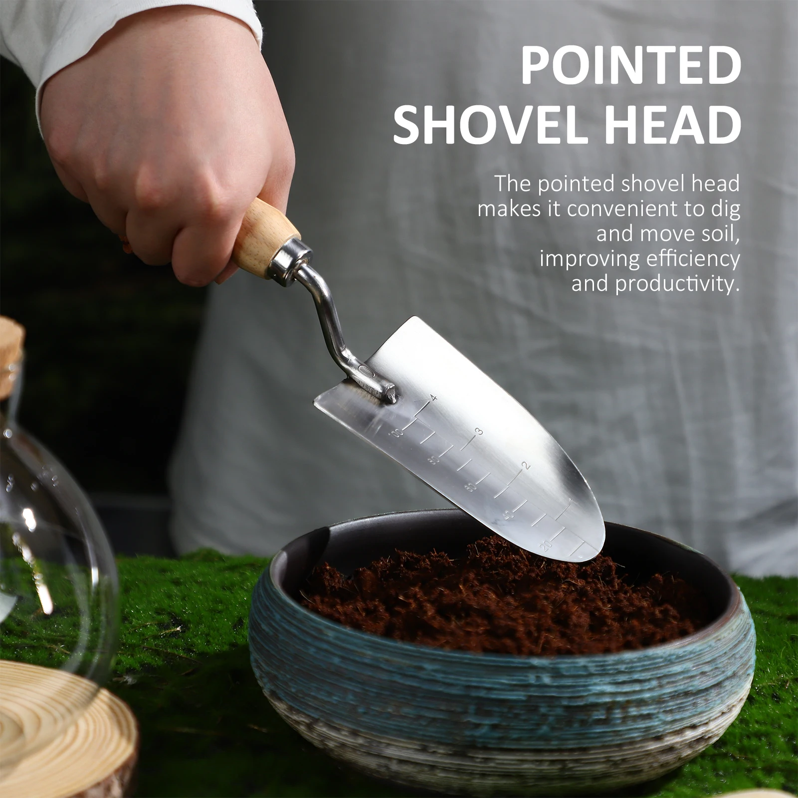 1 Pcs Gardening Shovel Stainless Steel Trowel With Wooden Handle For Effortless Digging
1 Pcs Gardening Shovel Stainless Steel Trowel With Wooden Handle For Effortless Digging