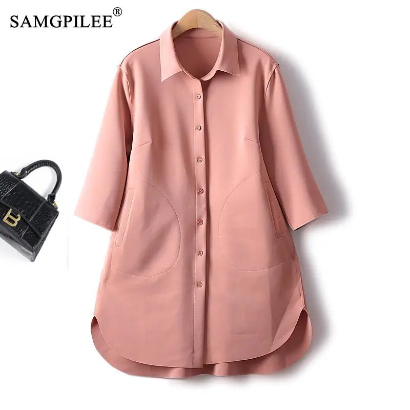 Women's Trench Coat 2023 Retro Single Breasted Turn Down Collar Loose Casual Air Cotton Three Quarter Sleeve Solid Windbreaker
Women's Trench Coat 2023 Retro Single Breasted Turn Down Collar Loose Casual Air Cotton Three Quarter Sleeve Solid Windbreaker