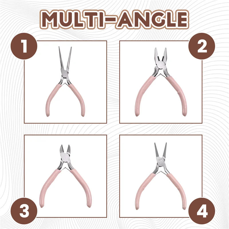 ABKY-6PCS плоскогубцы для ювелирных изделий с розовыми противоскользящими ручками для сборки и ремонта ювелирных изделий своими руками
ABKY-6PCS плоскогубцы для ювелирных изделий с розовыми противоскользящими ручками для сборки и ремонта ювелирных изделий своими руками