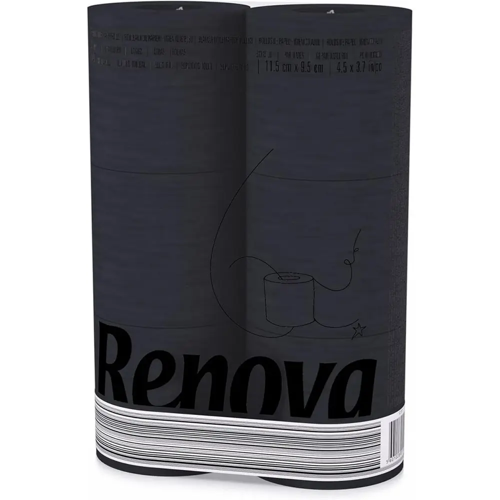 Eco-Friendly 3-Ply Black Toilet Paper - 6 Rolls, 140 Sheets - Ideal for Home or Office - Dermatologically Approved & Septic Safe
Eco-Friendly 3-Ply Black Toilet Paper - 6 Rolls, 140 Sheets - Ideal for Home or Office - Dermatologically Approved & Septic Safe
