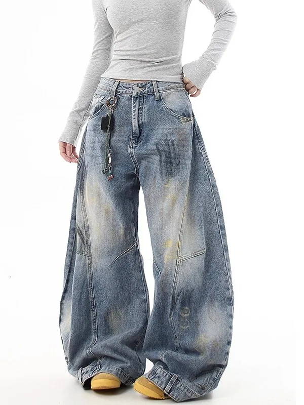 Washed out Graffiti American Style Jeans High Waist Loose Fit Straight Leg Wide Leg Pants for plus Size Women Casual Wear
Washed out Graffiti American Style Jeans High Waist Loose Fit Straight Leg Wide Leg Pants for plus Size Women Casual Wear
