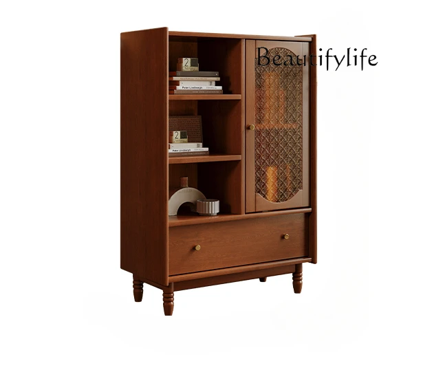 Solid wood dining side cabinet, wall rack, floor-to-ceiling multi-layer storage, storage retro cabinet
Solid wood dining side cabinet, wall rack, floor-to-ceiling multi-layer storage, storage retro cabinet