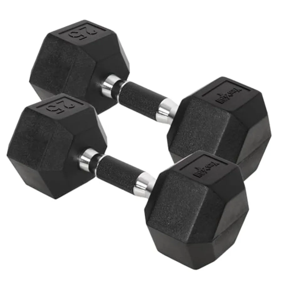 Гантели с хромированным/резиновым покрытием, шестигранные, с противоскользящим покрытием, 10-30 фунтов (пара)
Гантели с хромированным/резиновым покрытием, шестигранные, с противоскользящим покрытием, 10-30 фунтов (пара)