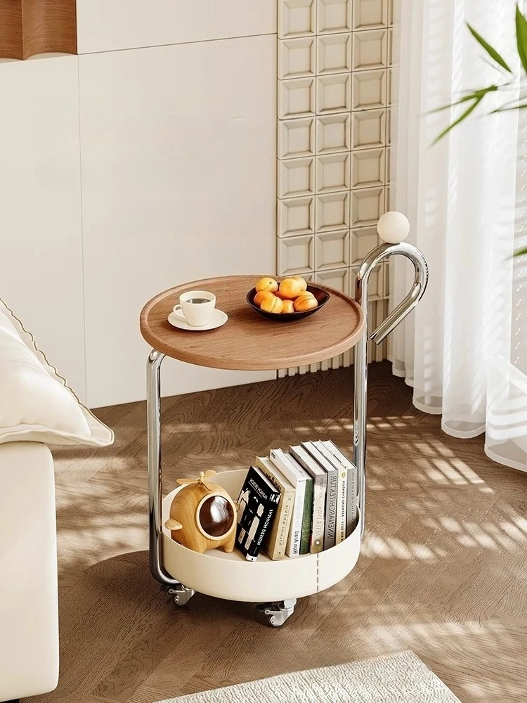 Home Furniture Creative Musical Note Side Table Living Room Sofa Small Movable Tea Table Handcart Simple Hand Push Storage Rack