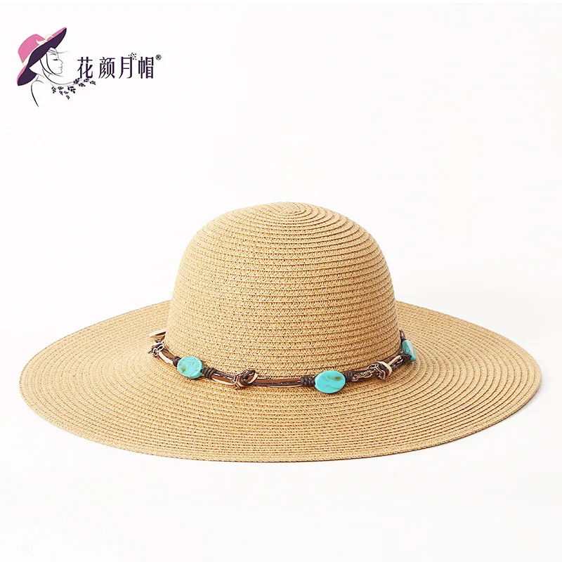 Korean version women's anti-sun beach big eaves women's new outdoor straw basin-shaped sun hat
Korean version women's anti-sun beach big eaves women's new outdoor straw basin-shaped sun hat