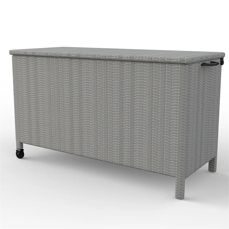 Large Deck Box Waterproof PE Rattan Outdoor Storage Box with Handles and Wheels, Storage Bin for Garden, Balcony
Large Deck Box Waterproof PE Rattan Outdoor Storage Box with Handles and Wheels, Storage Bin for Garden, Balcony