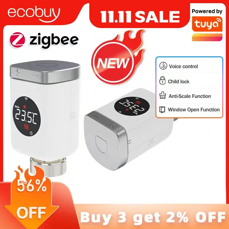 Умный дом Tuya Zigbee 3,0 термостатический клапан радиатора Zigbee термостат головка клапана умный клапан Rdiator регулятор температуры
Умный дом Tuya Zigbee 3,0 термостатический клапан радиатора Zigbee термостат головка клапана умный клапан Rdiator регулятор температуры