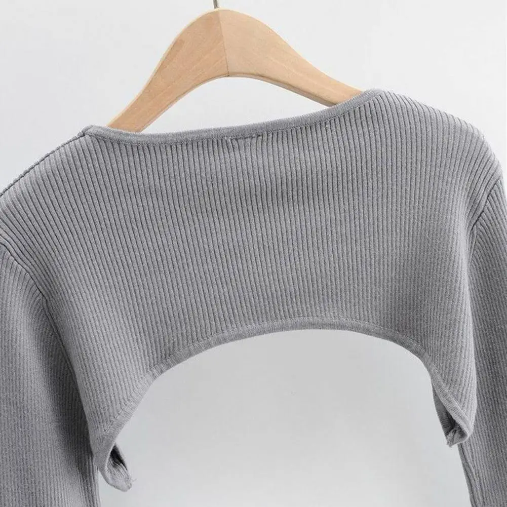 Women Lightweight Long-sleeve Top Stylish Women's Crop Top Matching Cover-up Set Soft Knitted Long Sleeve T-shirt for Casual
Women Lightweight Long-sleeve Top Stylish Women's Crop Top Matching Cover-up Set Soft Knitted Long Sleeve T-shirt for Casual