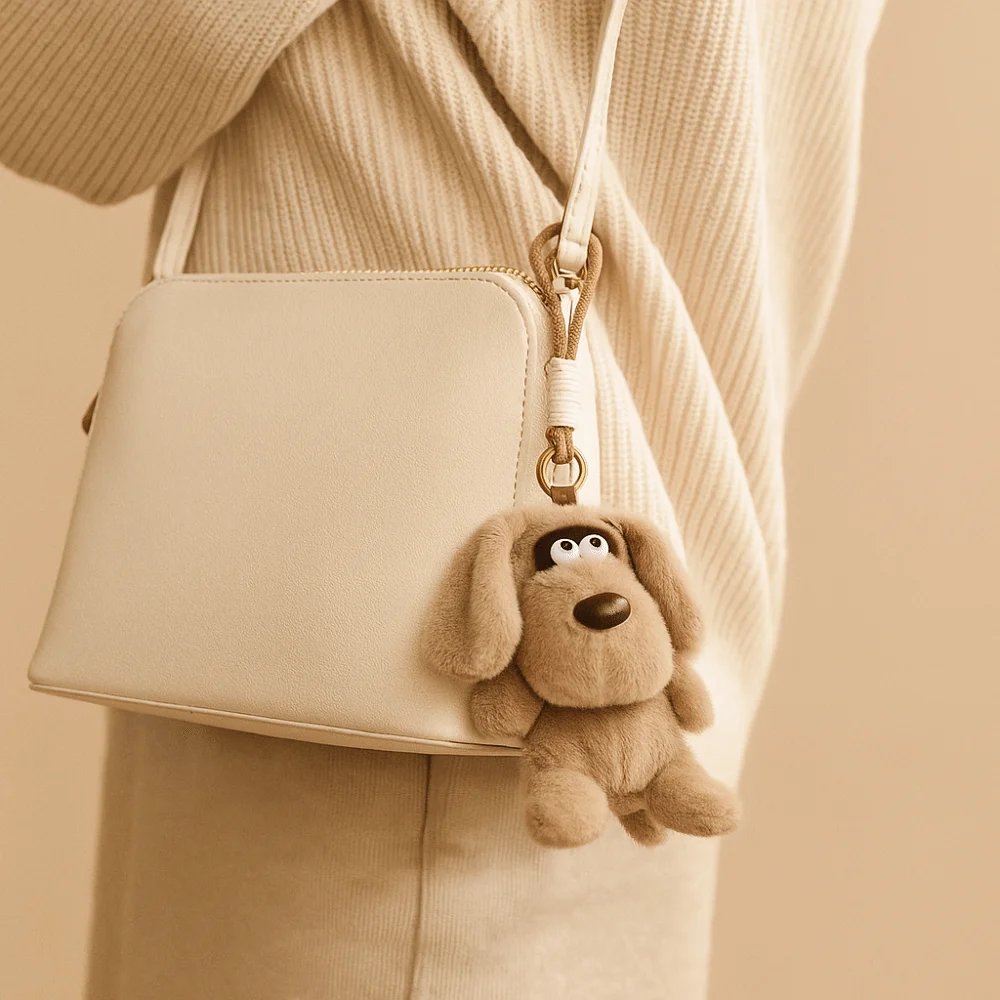 PP Cotton Big Eyed Dog Pendant Fluffy Lifelike Big Eared Dog Keychain Hanging Cartoon Puppy Keychain Jewelry Accessories
PP Cotton Big Eyed Dog Pendant Fluffy Lifelike Big Eared Dog Keychain Hanging Cartoon Puppy Keychain Jewelry Accessories