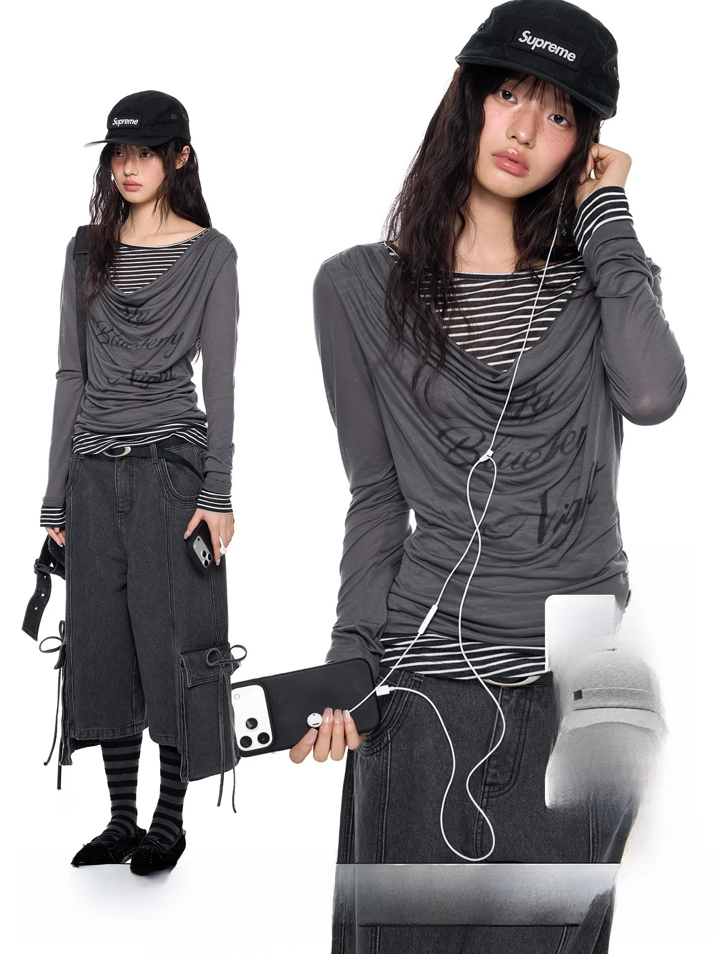 EZEK Casual Long Sleeve T-Shirt Cover up Women's Summer New Style Slim Fit Korean Style round Neck Print Top Waist Cinched
EZEK Casual Long Sleeve T-Shirt Cover up Women's Summer New Style Slim Fit Korean Style round Neck Print Top Waist Cinched