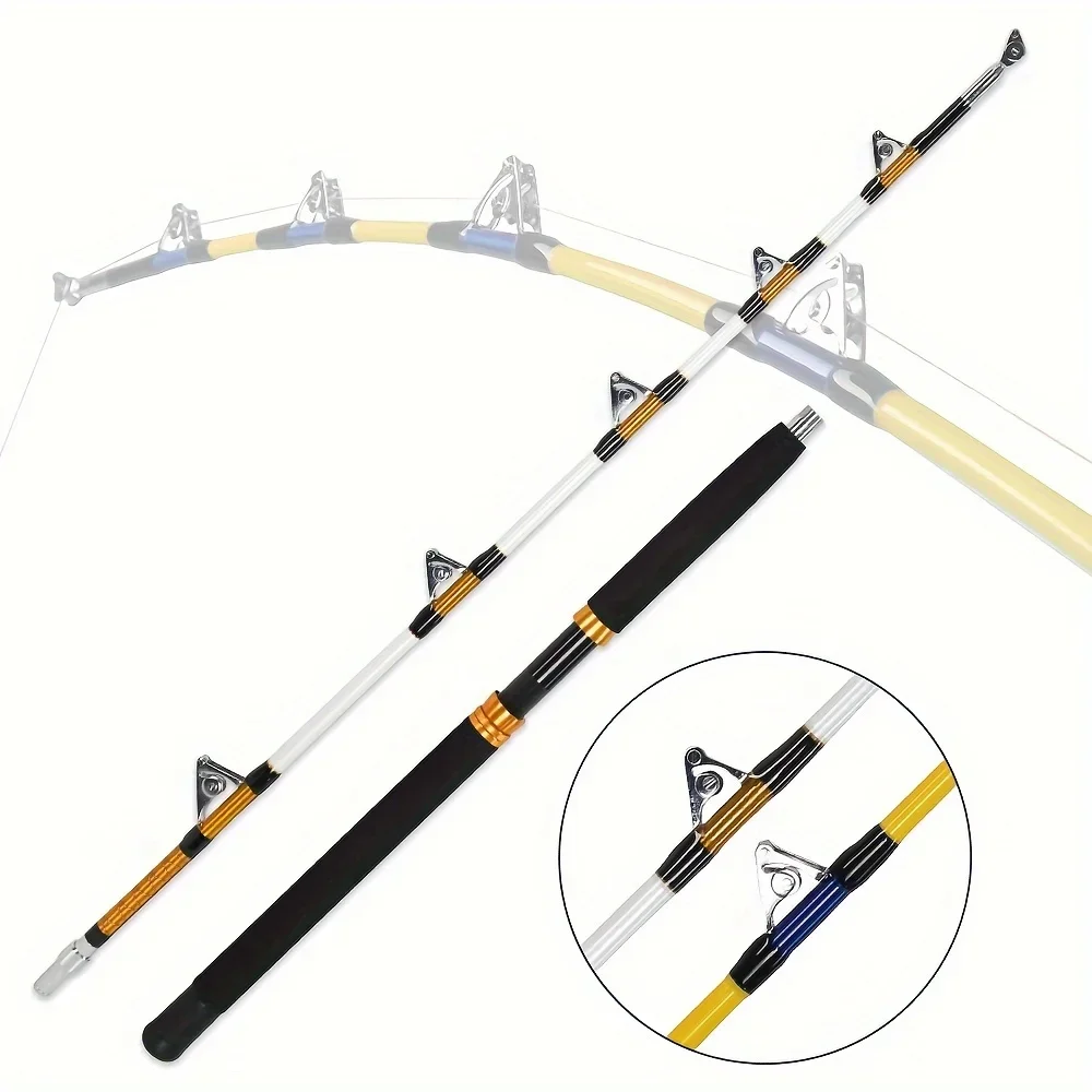 KEEHOME Trolling Rod 2-Section Saltwater Offshore Heavy Straight Butt Roller Fishing Rod Conventional Boat Fishing Pole 6'0"/180cm 100-200lbs
KEEHOME Trolling Rod 2-Section Saltwater Offshore Heavy Straight Butt Roller Fishing Rod Conventional Boat Fishing Pole 6'0"/180cm 100-200lbs