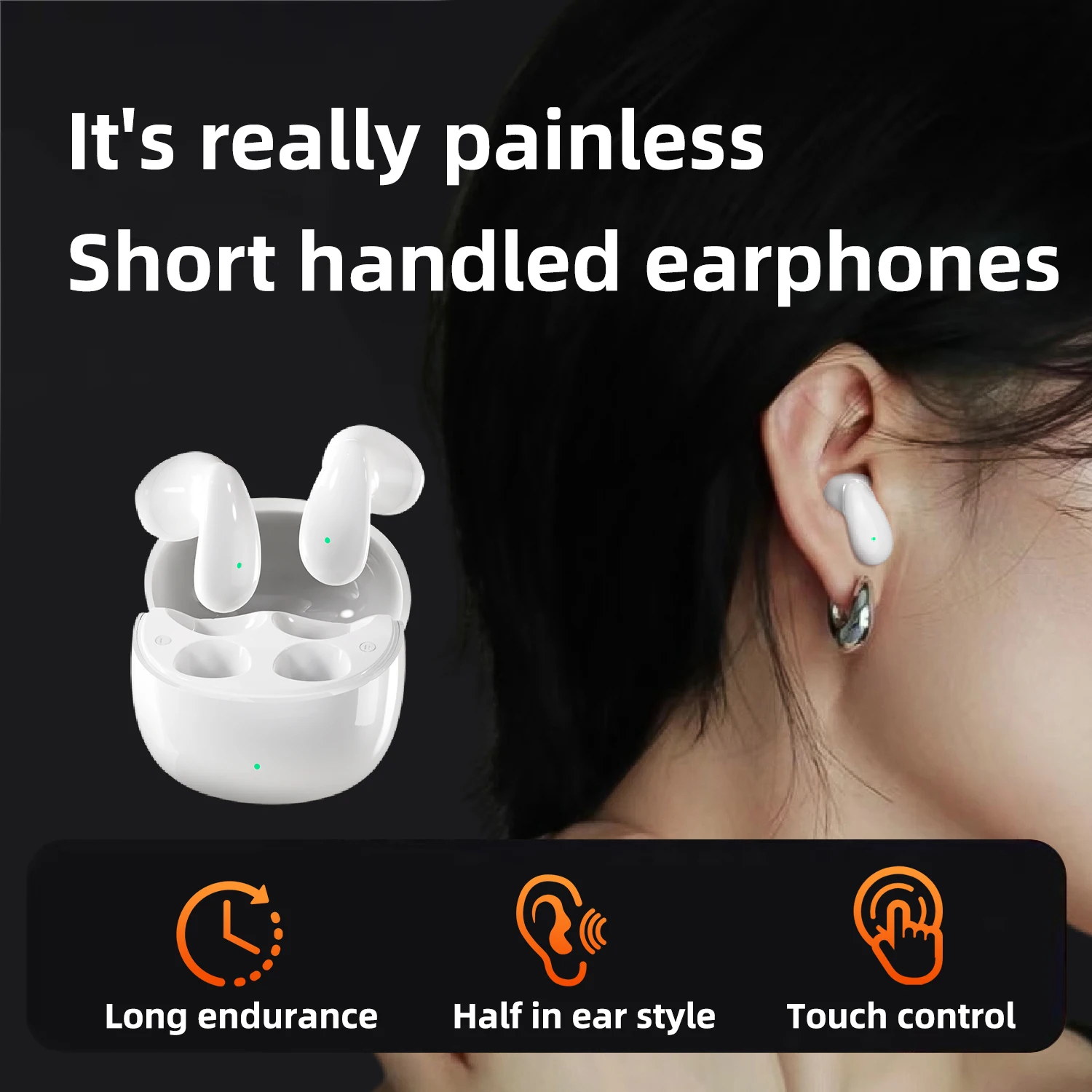 Wireless Bluetooth earphones are essential for daily use in sports commuting, waterproof, compact and cute
Wireless Bluetooth earphones are essential for daily use in sports commuting, waterproof, compact and cute