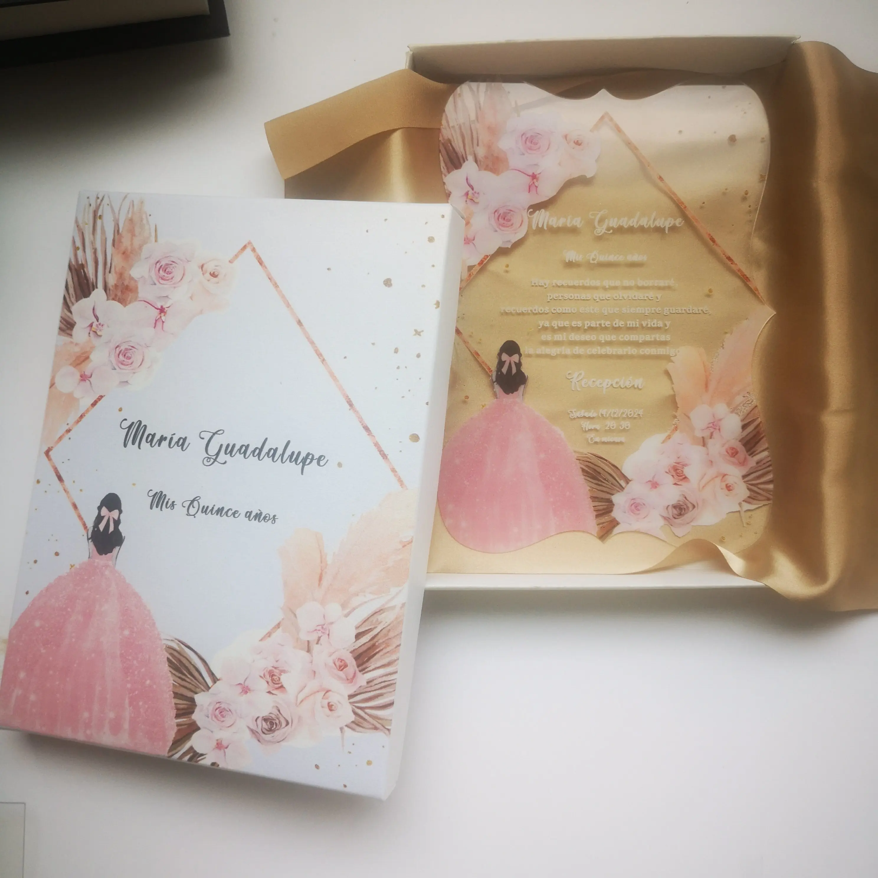 10pcs Clear Invite Acrylic Personalized Custom Sweet 15 Quinceanera Party Aesthetic Birthday Invitation Cards Pink
10pcs Clear Invite Acrylic Personalized Custom Sweet 15 Quinceanera Party Aesthetic Birthday Invitation Cards Pink