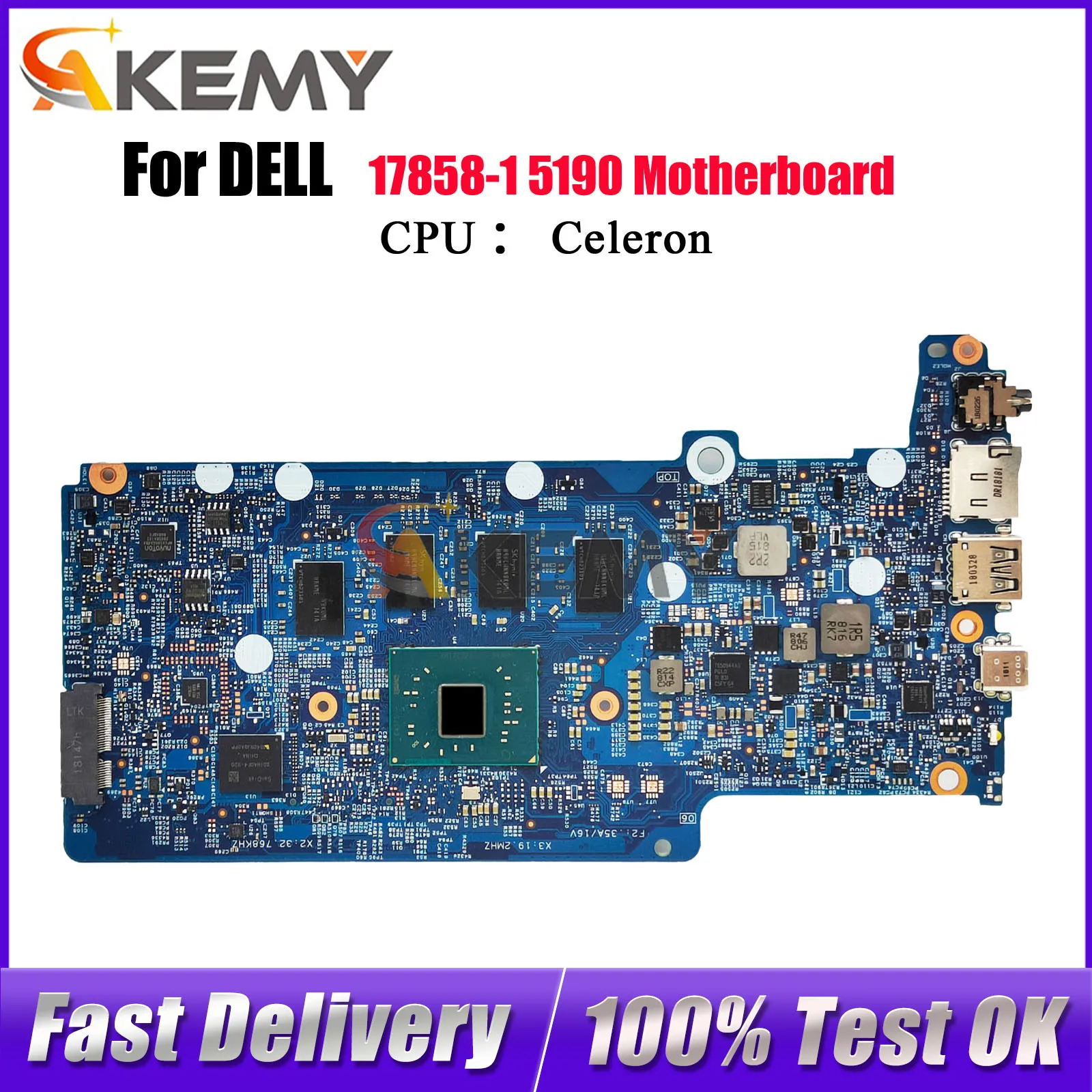 Материнская плата для ноутбука Dell Chromebook 11 5190 17858-1 с SSD CN-0PC1G3 0GYPNM PC1G3, 100% полностью протестирована
Материнская плата для ноутбука Dell Chromebook 11 5190 17858-1 с SSD CN-0PC1G3 0GYPNM PC1G3, 100% полностью протестирована