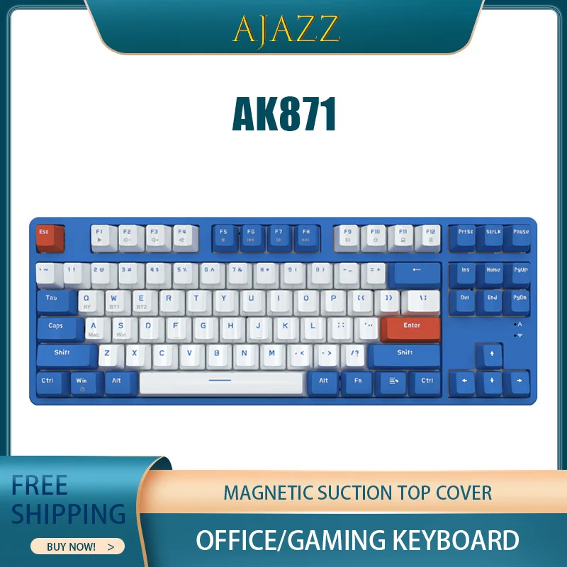 Ajazz Ak871 Bluetooth Wireless Mechanical Keyboard 87 Keys Hot Plug Low Latency Magnetic Suction Upper Cover Office And Gaming
Ajazz Ak871 Bluetooth Wireless Mechanical Keyboard 87 Keys Hot Plug Low Latency Magnetic Suction Upper Cover Office And Gaming