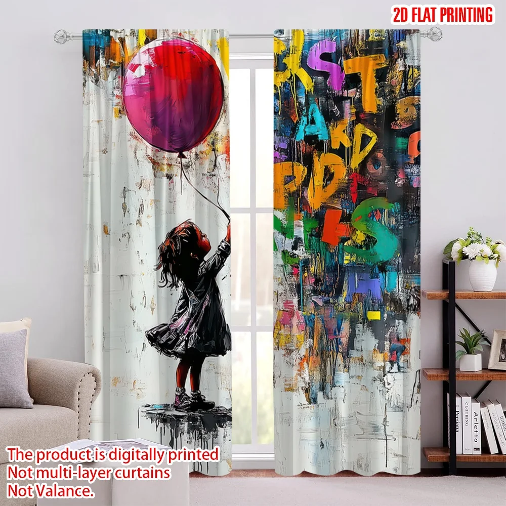 2pcs Window Curtains Colorful Graffiti Versatile Fabric,Without Electricity Wall Decor Suitable for Festive atmosphere
2pcs Window Curtains Colorful Graffiti Versatile Fabric,Without Electricity Wall Decor Suitable for Festive atmosphere