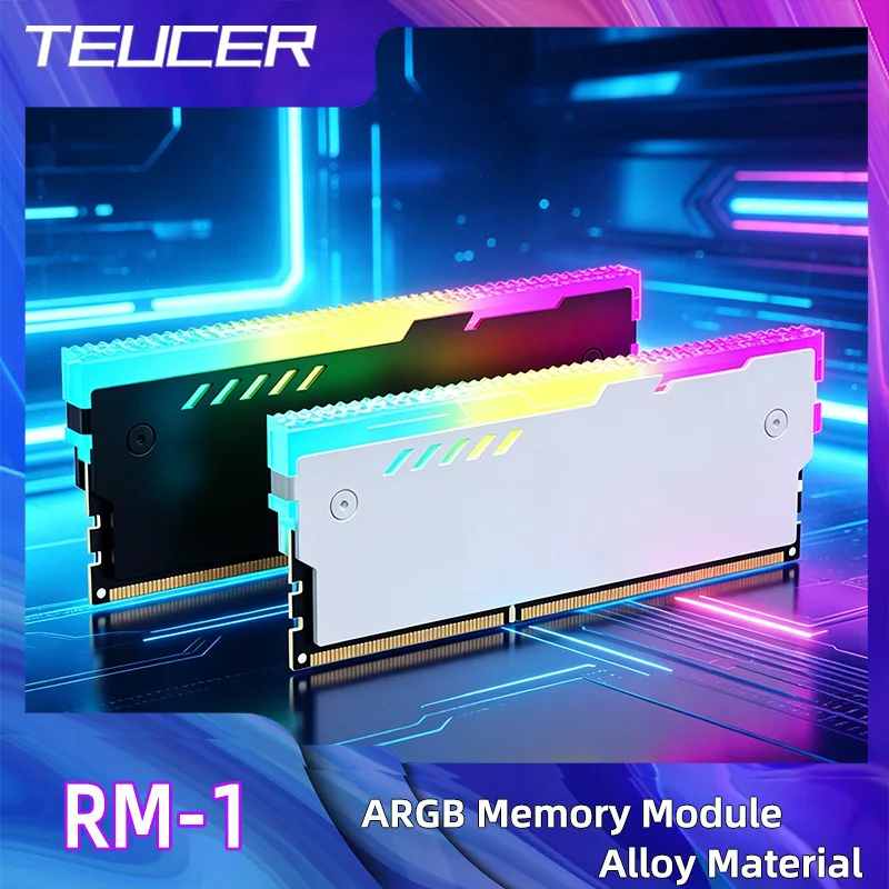 TEUCER PC Memory Heatsink RAM Cooling Vest 5V 3-PIN ARGB for Desktop Computer Memory DDR3 DDR4 DDR5 DDR2
TEUCER PC Memory Heatsink RAM Cooling Vest 5V 3-PIN ARGB for Desktop Computer Memory DDR3 DDR4 DDR5 DDR2
