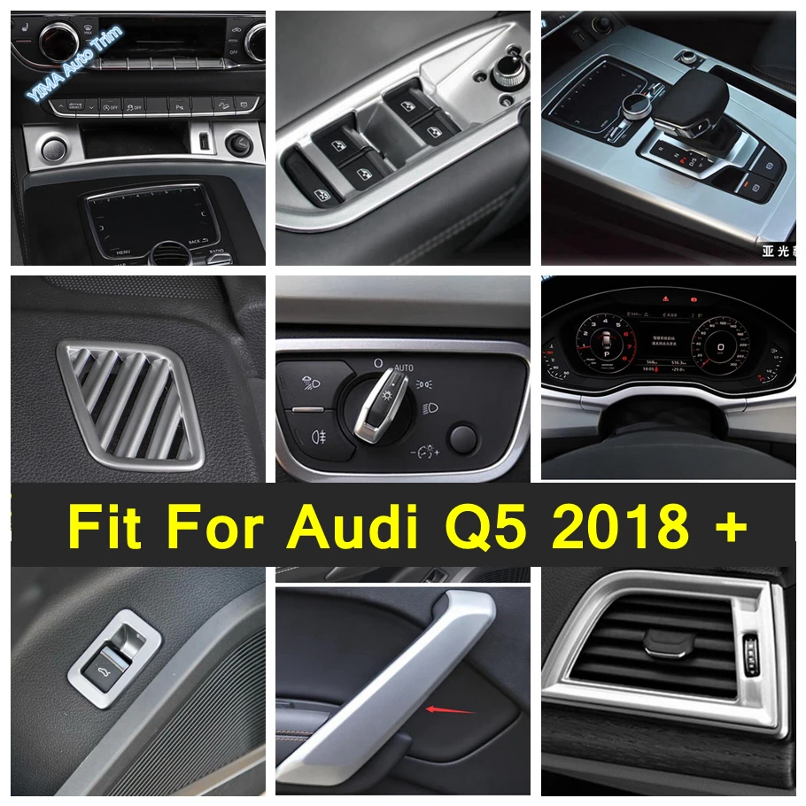 Matte AC Outlet / Door Armrest Handle / Headlight Lamp Switch Button Cover Trim For Audi Q5 2018 - 2023 ABS Interior Accessories
Matte AC Outlet / Door Armrest Handle / Headlight Lamp Switch Button Cover Trim For Audi Q5 2018 - 2023 ABS Interior Accessories