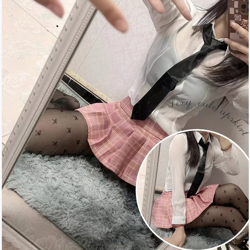 New Sexy Selfie Erotic Lingerie Student Transparent Shirt Short Skirt Girl Suit Pure Sweet Uniform Temptation
New Sexy Selfie Erotic Lingerie Student Transparent Shirt Short Skirt Girl Suit Pure Sweet Uniform Temptation