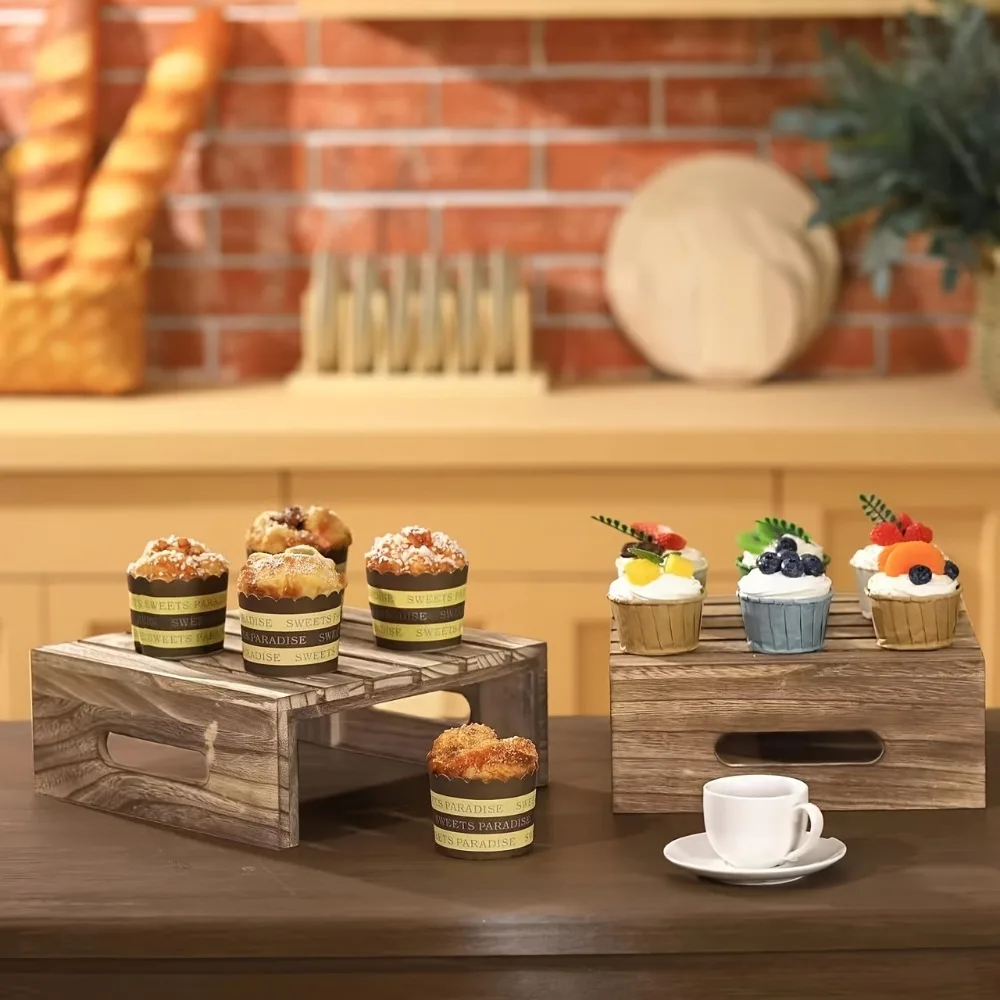 Wooden Display Stand Rustic Burnt Wood Elevated Serving Stand for Dessert Food Charcuterie Outdoor Wedding Party Kitchen Counter
Wooden Display Stand Rustic Burnt Wood Elevated Serving Stand for Dessert Food Charcuterie Outdoor Wedding Party Kitchen Counter